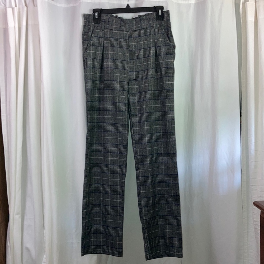 Hot Kiss black, white and navy blue plaid dress pants